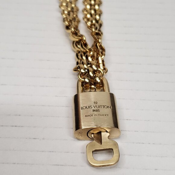 Authentic Louis Vuitton Lock & Key with Unbranded Stainless Steel Chain 100525 - Picture 7 of 13